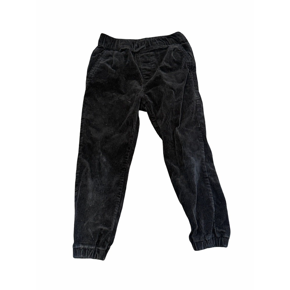 RYLEE + CRU  Unisex Kids Black Whale Corduroy Joggers Pants Back To School 6-7